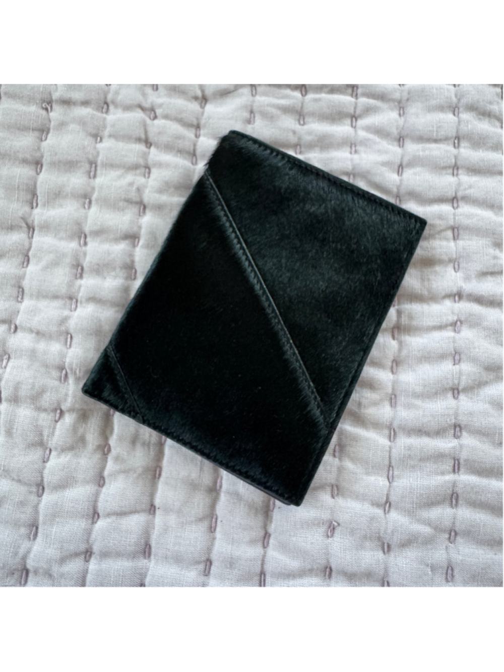 Diane von Furstenberg Women's Black Haircalf Passport Case One Size